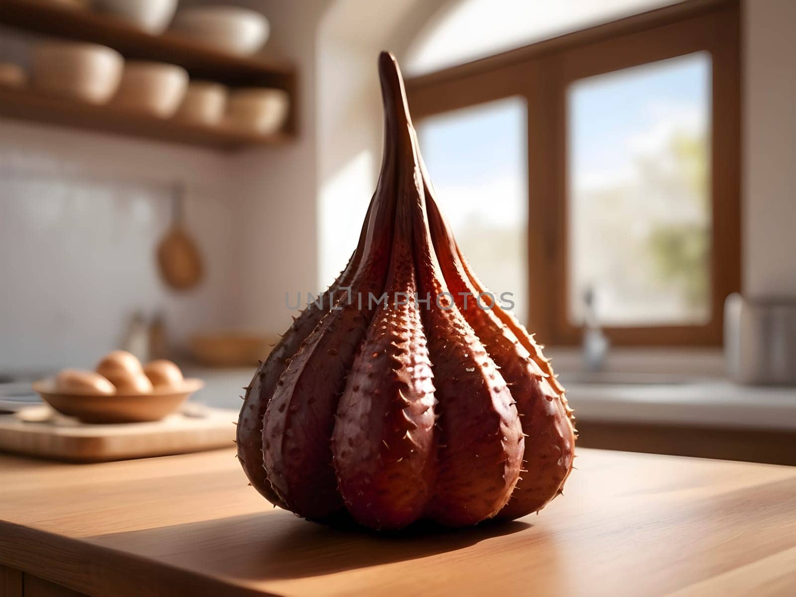 Sunlit Serenity: Salak Steals the Spotlight in a Delightfully Blurred Afternoon Kitchen.