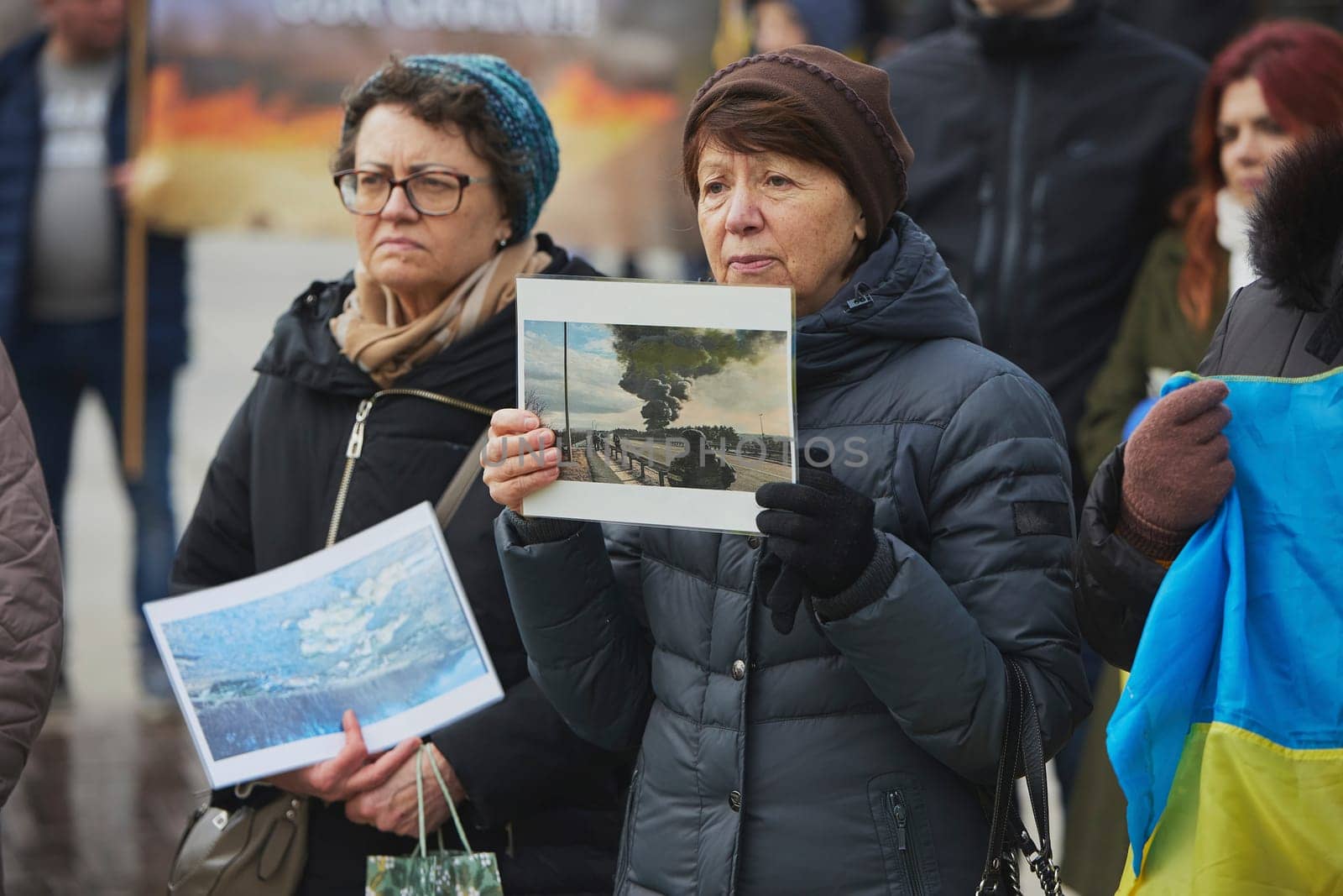 Ikast, Denmark, February 25, 2024: Action in support of Ukraine by Viktor_Osypenko