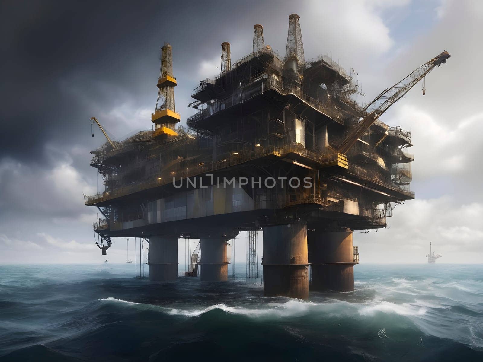 Offshore Realities: An Image Depicting the Environmental Impact of the Oil Sector.