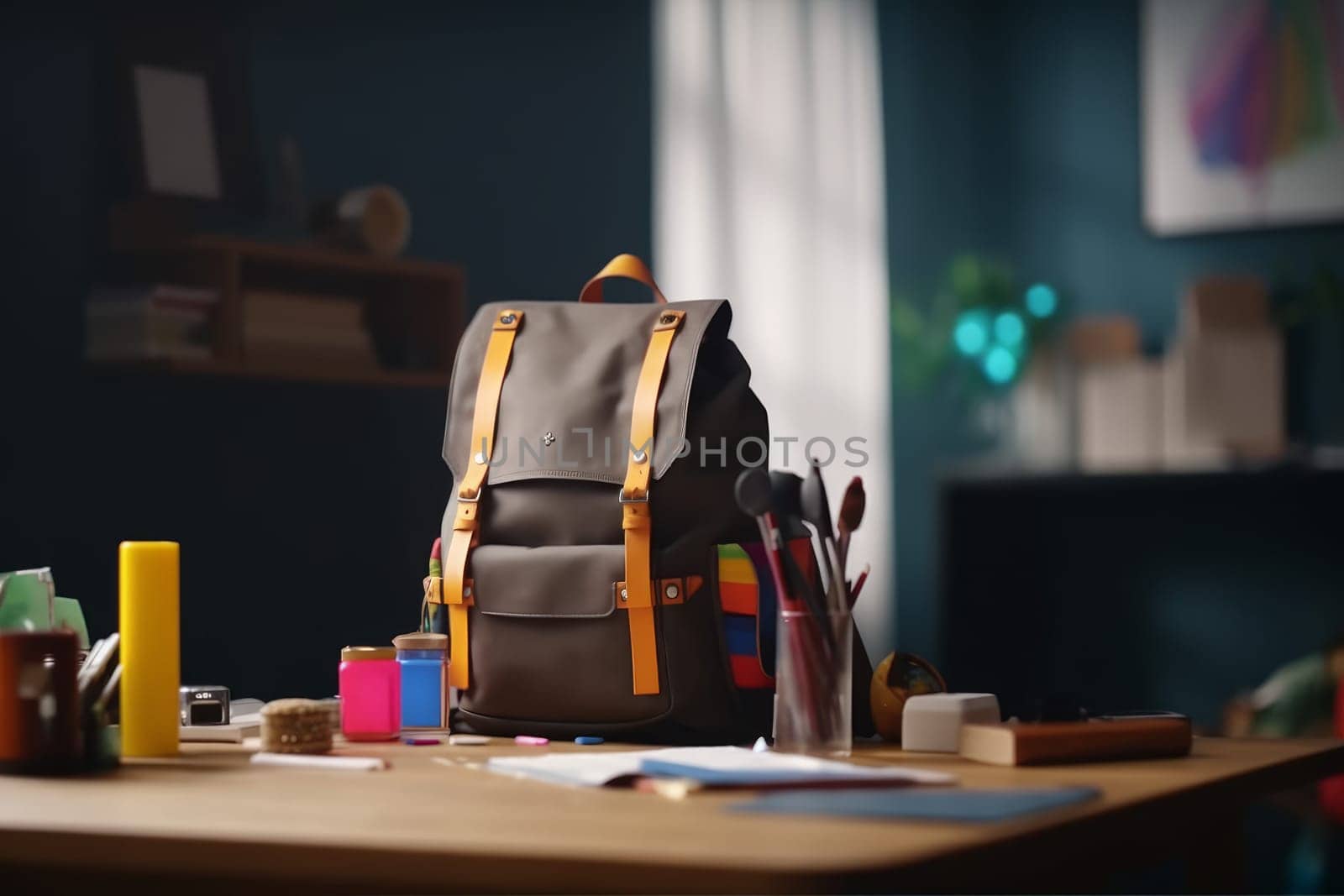 Backpack back to school. Generate Ai by ylivdesign