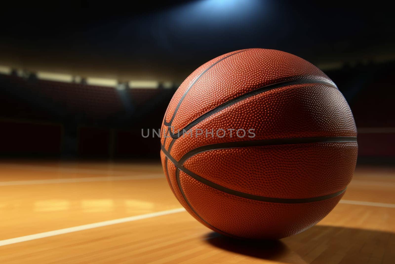 Basketball ball closeup. Generate Ai by ylivdesign