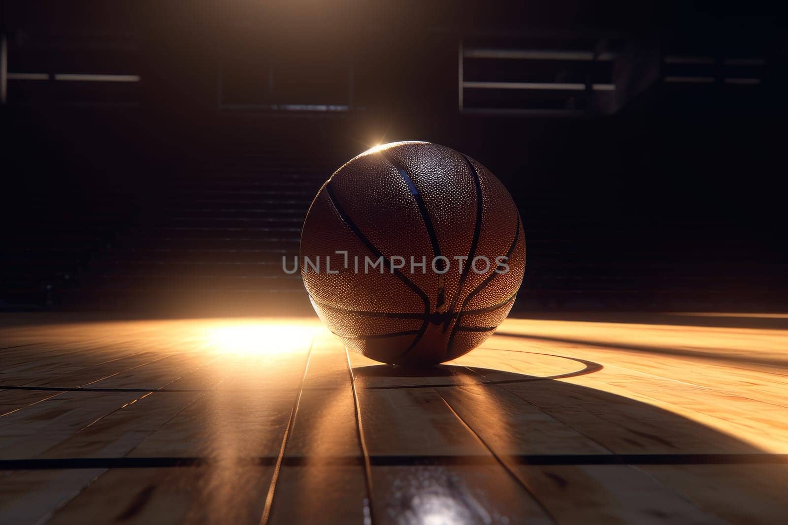 Basketball ball arena. Generate Ai by ylivdesign