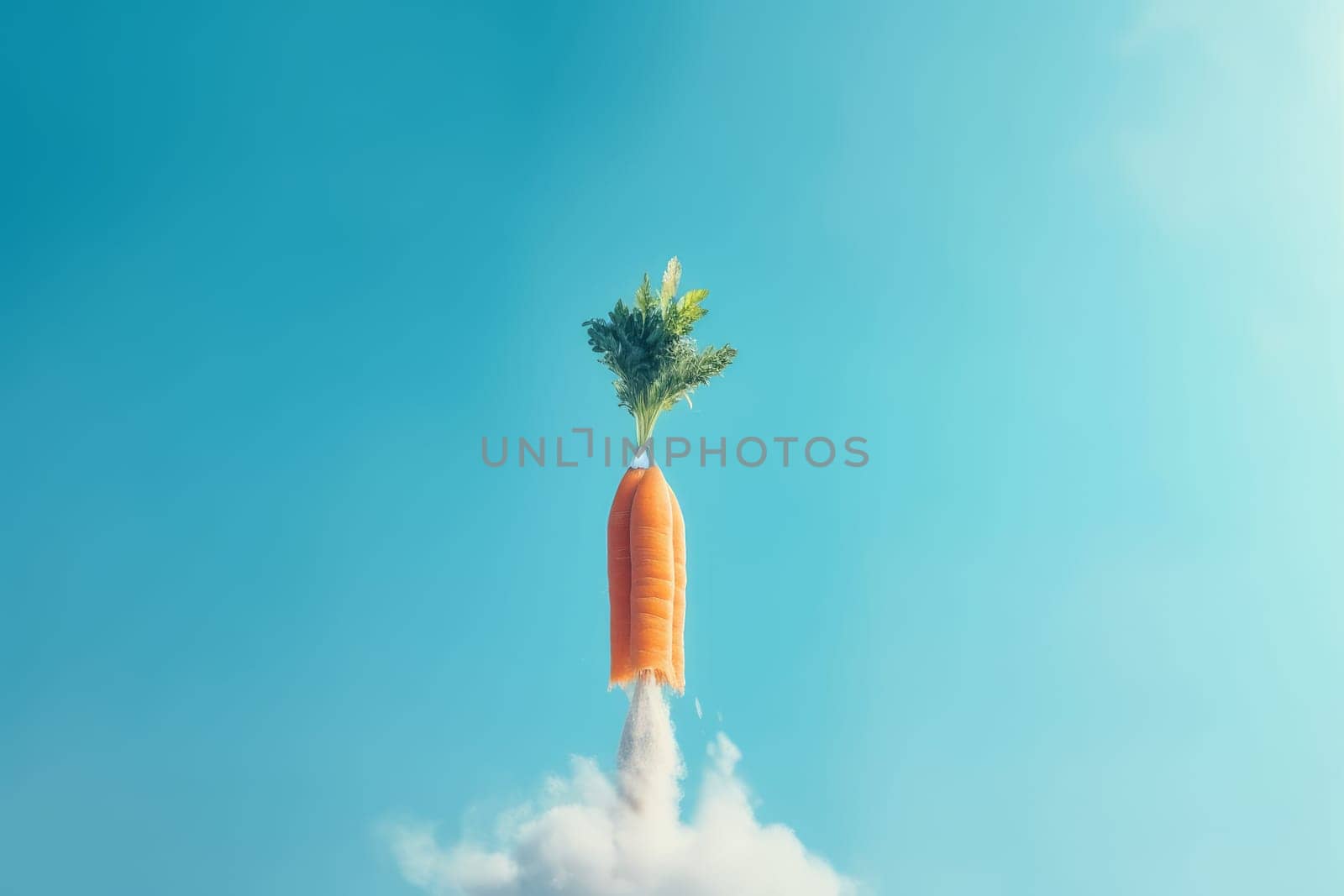 Carrot rocket startup. Generate Ai by ylivdesign