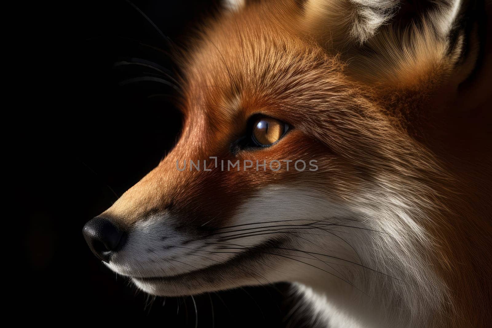 Fox head photo. Generate Ai by ylivdesign