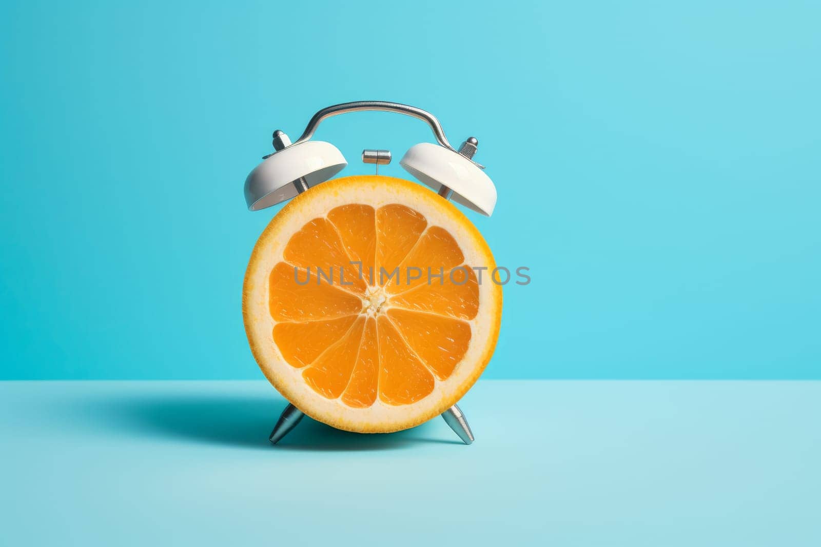 Fresh orange clock. Generate Ai by ylivdesign