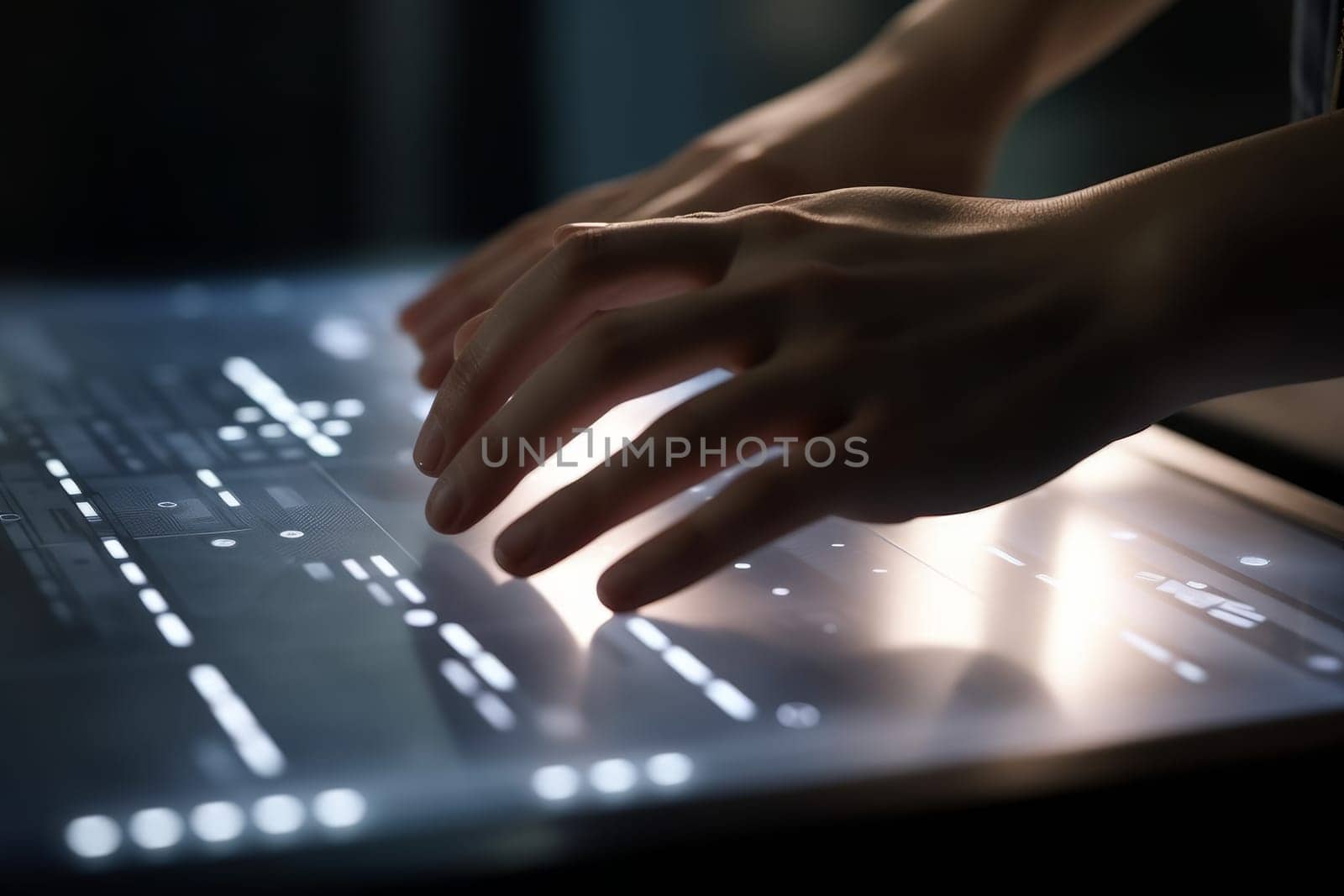 Human hand virtual data. Generate Ai by ylivdesign