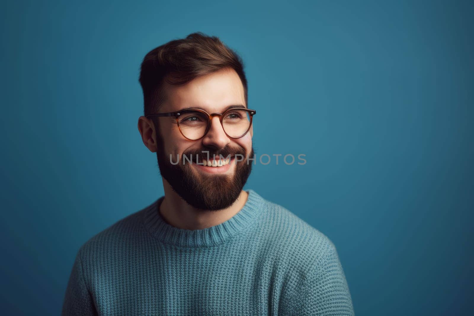 Strong man with beard. Generate Ai by ylivdesign