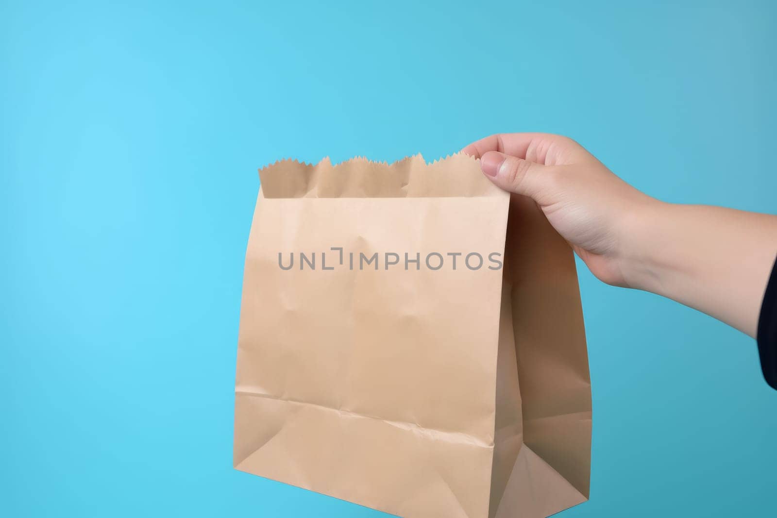 Small paper bag. Craft package. Generate Ai