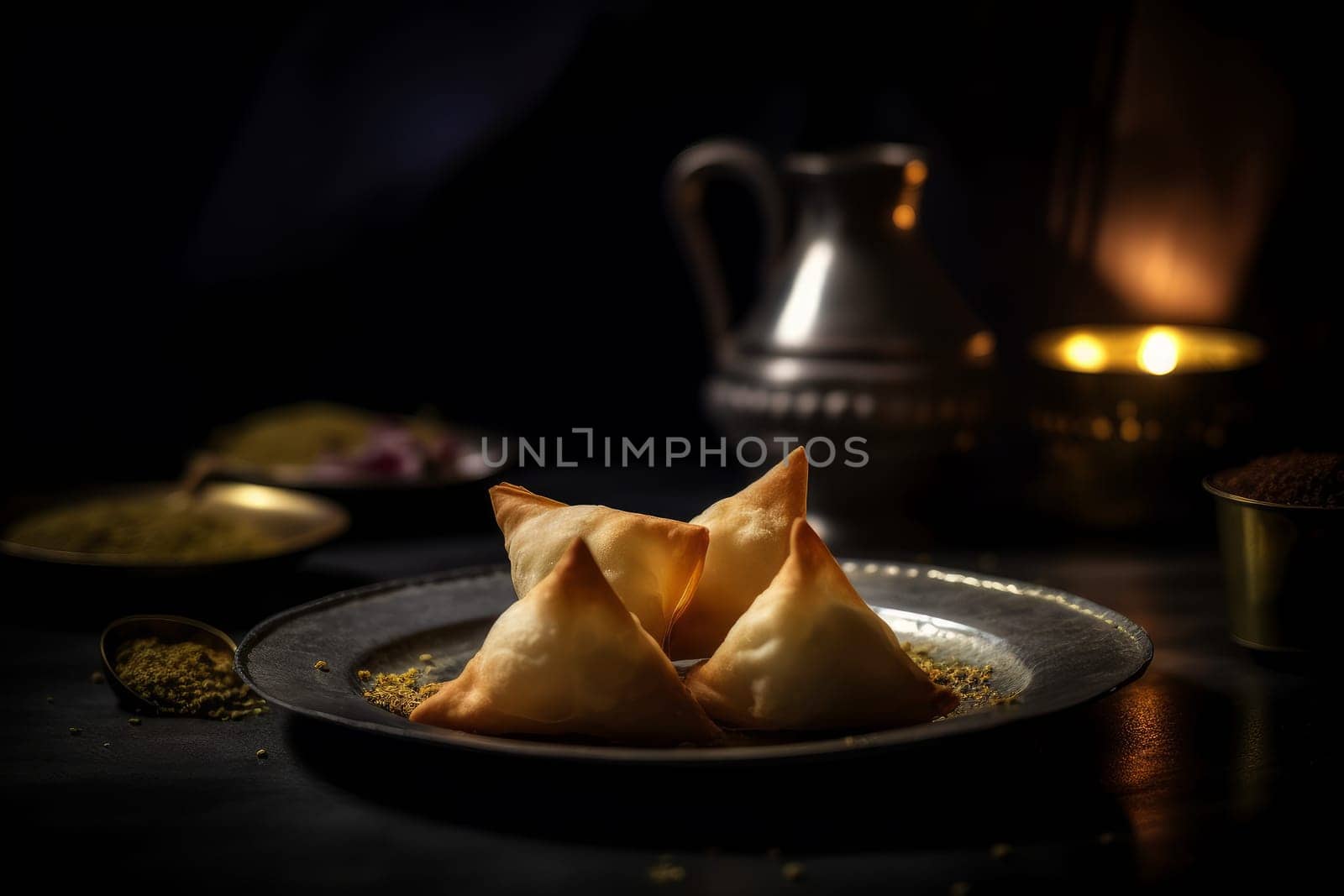Spicy samosa. Generate Ai by ylivdesign