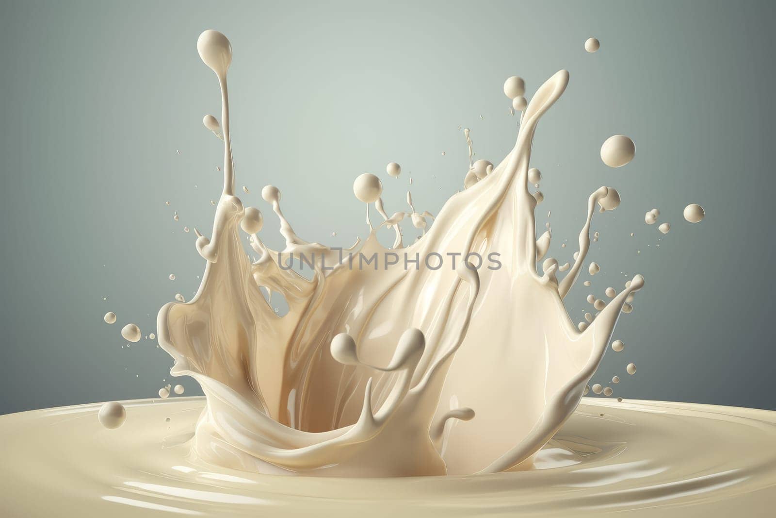 Splash of milk. Paint fresh food. Generate Ai