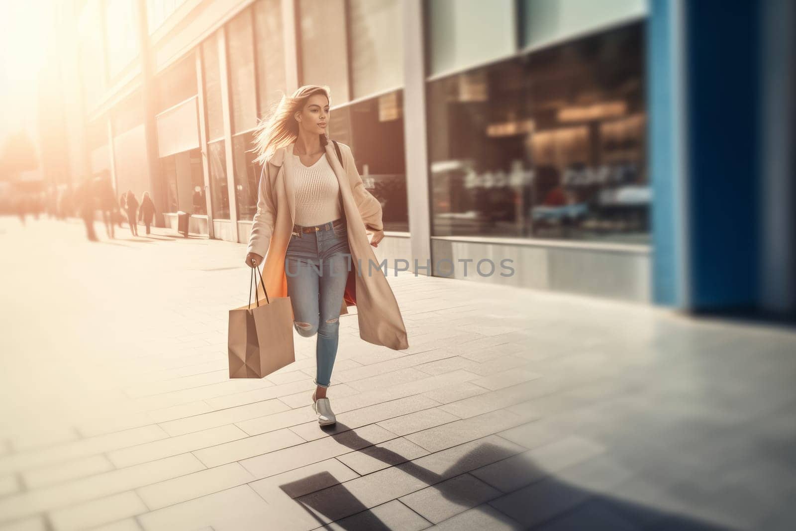 Woman shopping. Generate Ai by ylivdesign