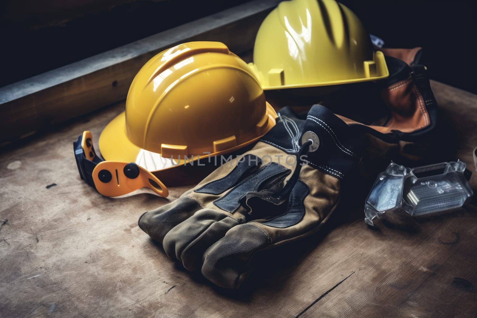 Work safety gear. Site wear tools. Generate Ai