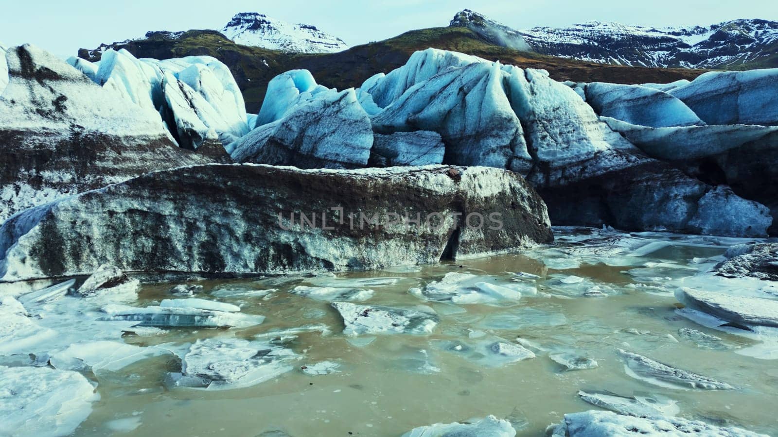Beautiful vatnajokull glacier drone shot by DCStudio