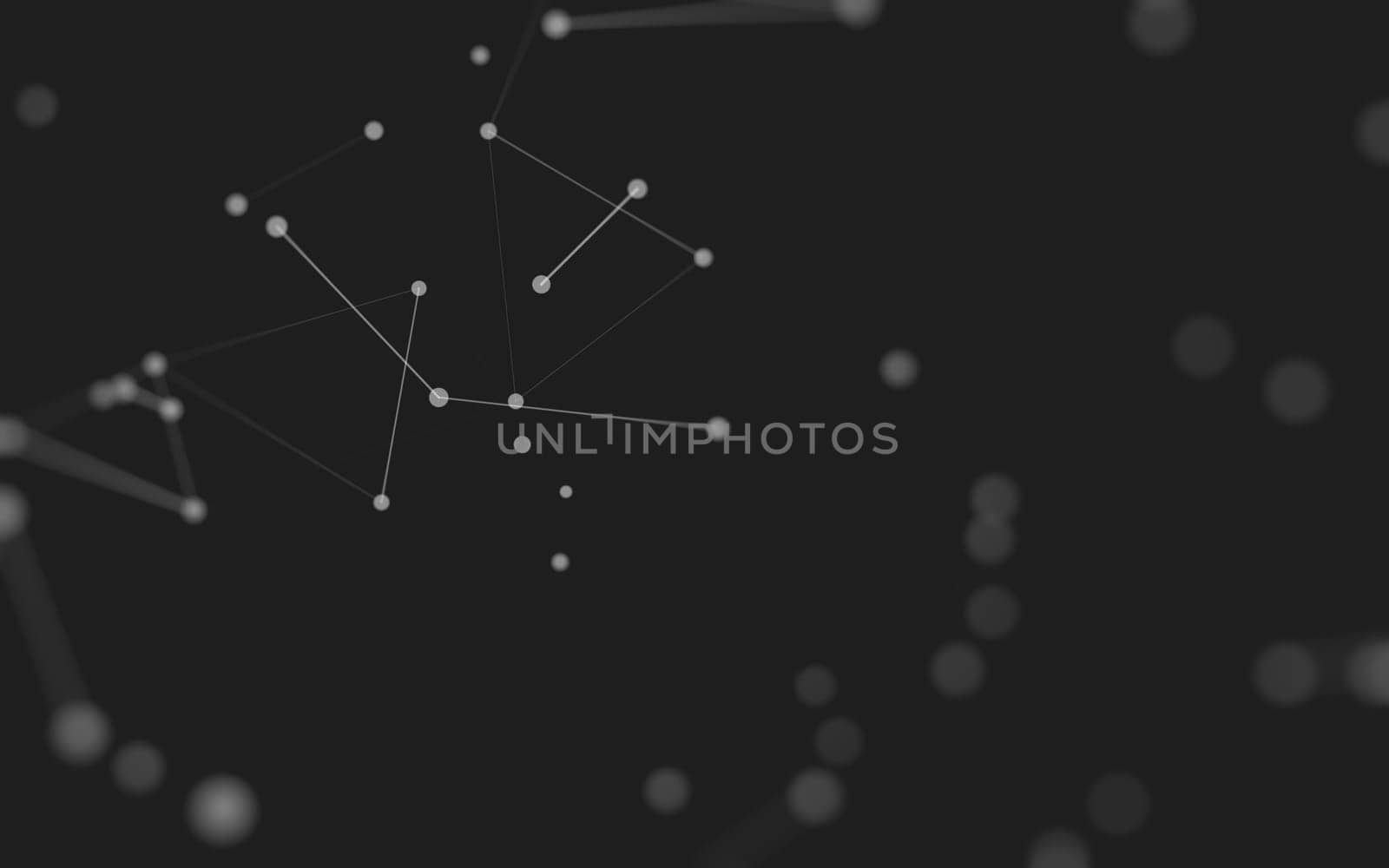 Abstract background. Molecules technology with polygonal shapes, connecting dots and lines. Connection structure. Big data visualization.  by teerawit