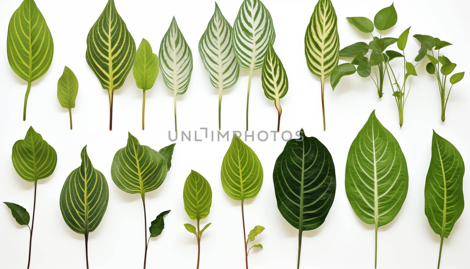 Arrowhead Plant, isolated, white background. by Nadtochiy