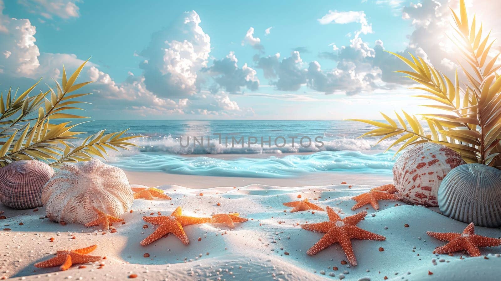 Background for your summer design, Tropical beach in summer vacation, summer wallpaper.