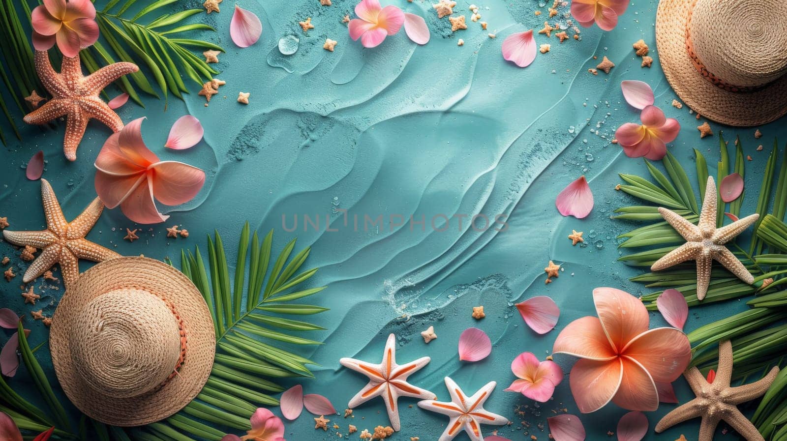 Background for your summer design, Tropical beach in summer vacation, summer wallpaper.