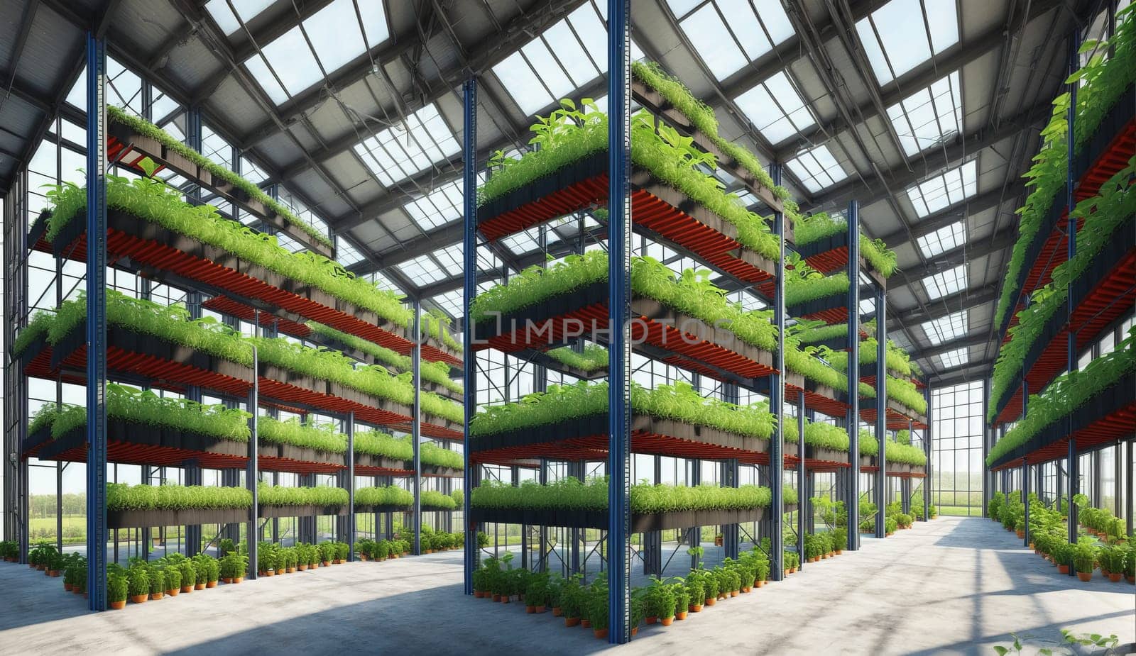 Building filled with plantfilled shelves, showcasing an urban design concept by DCStudio