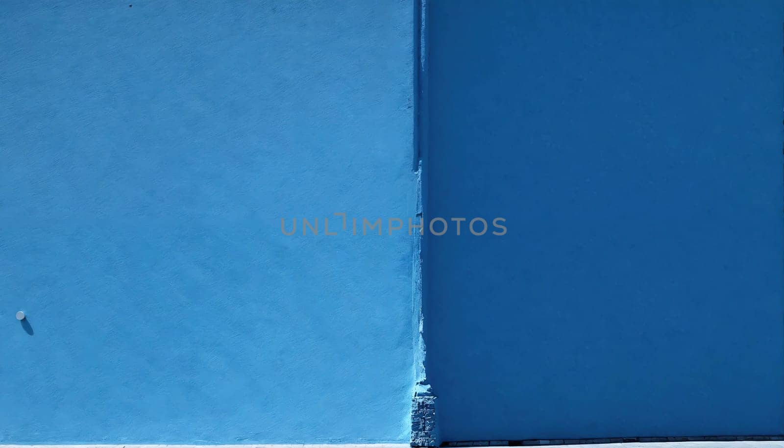 Blue wall. Minimalism. Generative AI. High quality photo