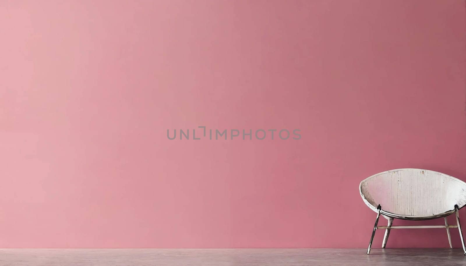 Pink wall. Minimalism. Generative AI. High quality photo