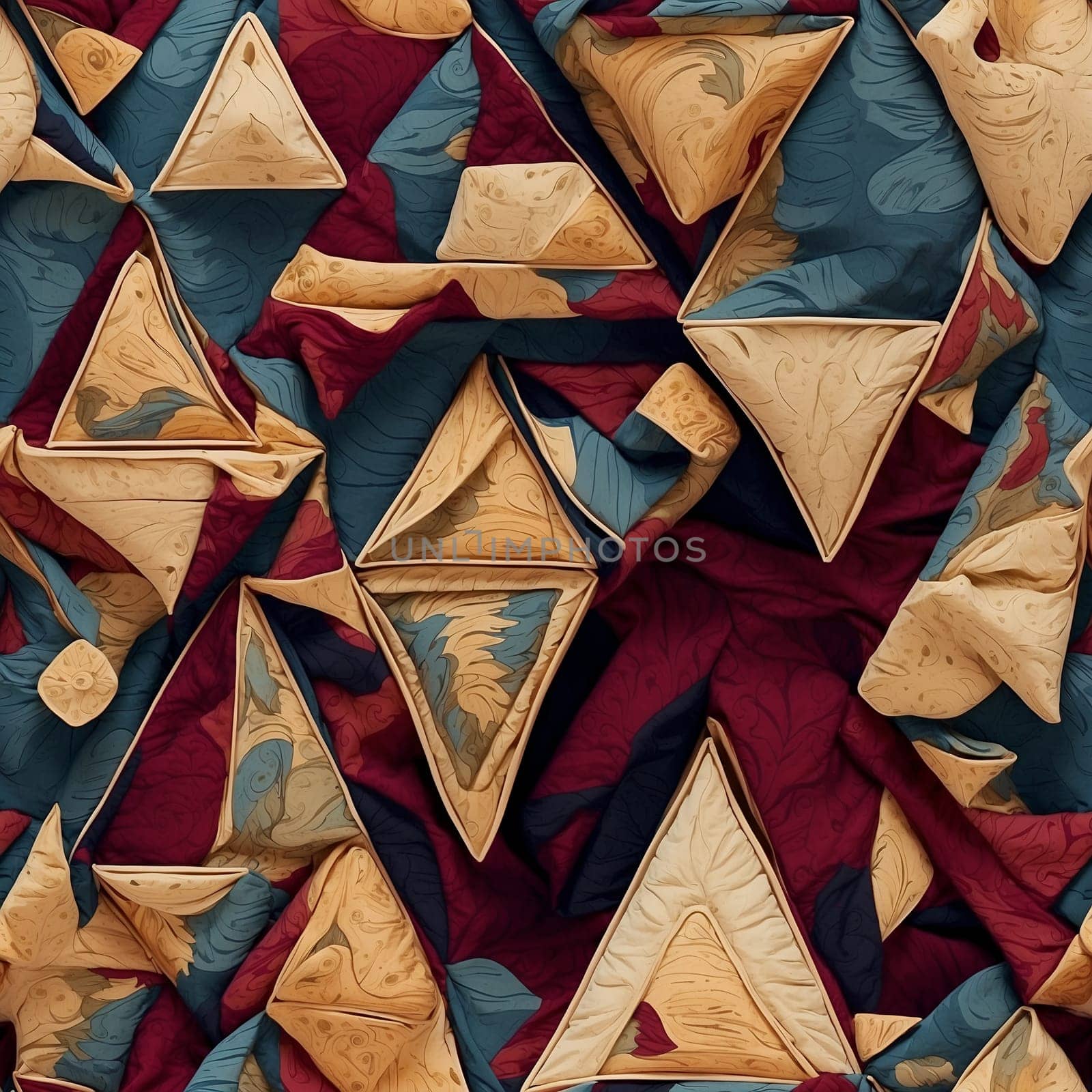 Close-Up of Intricate Wooden Shape Pattern. Generative AI. by artofphoto