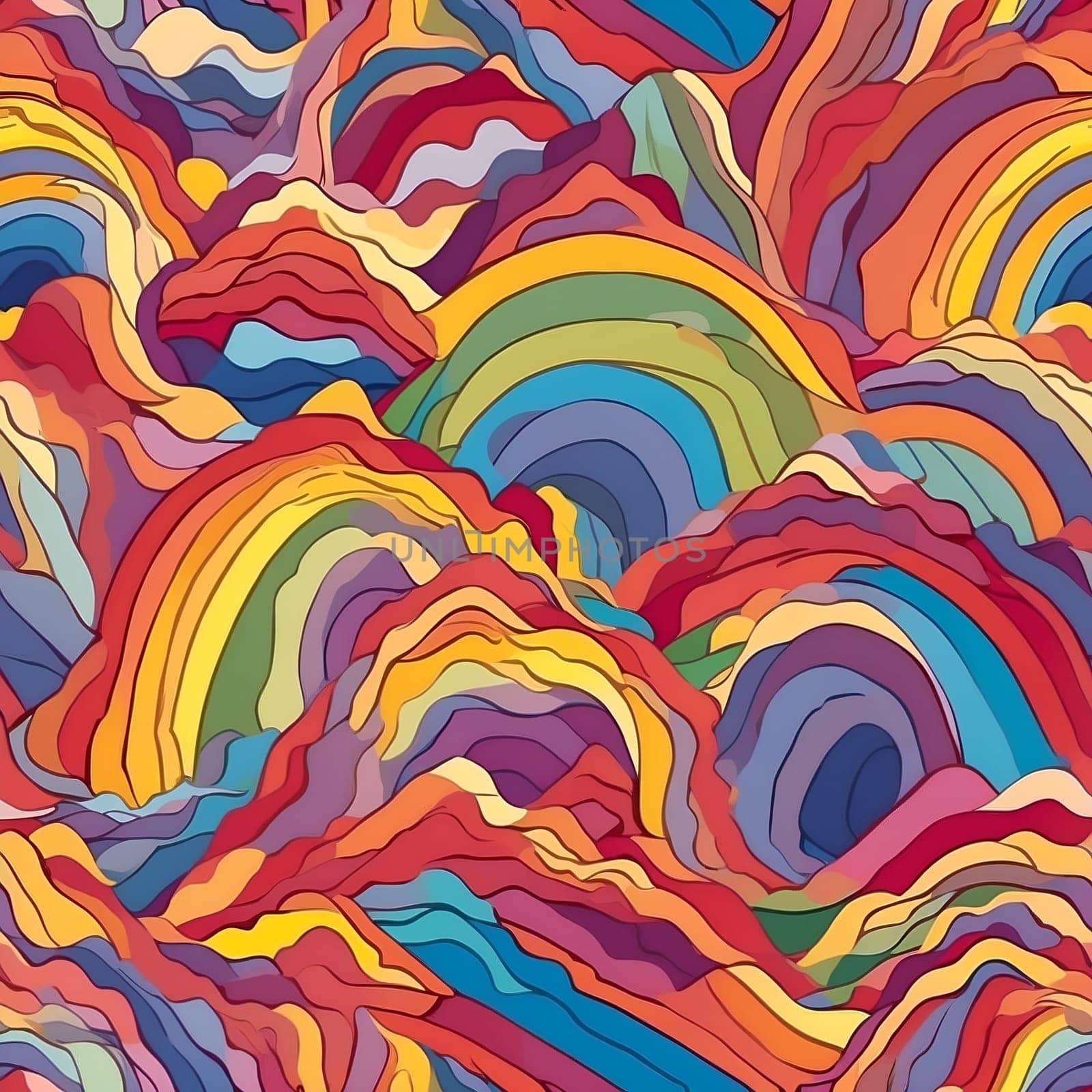Vibrant Multicolored Seamless Pattern With Diverse Colors. Generative AI. by artofphoto