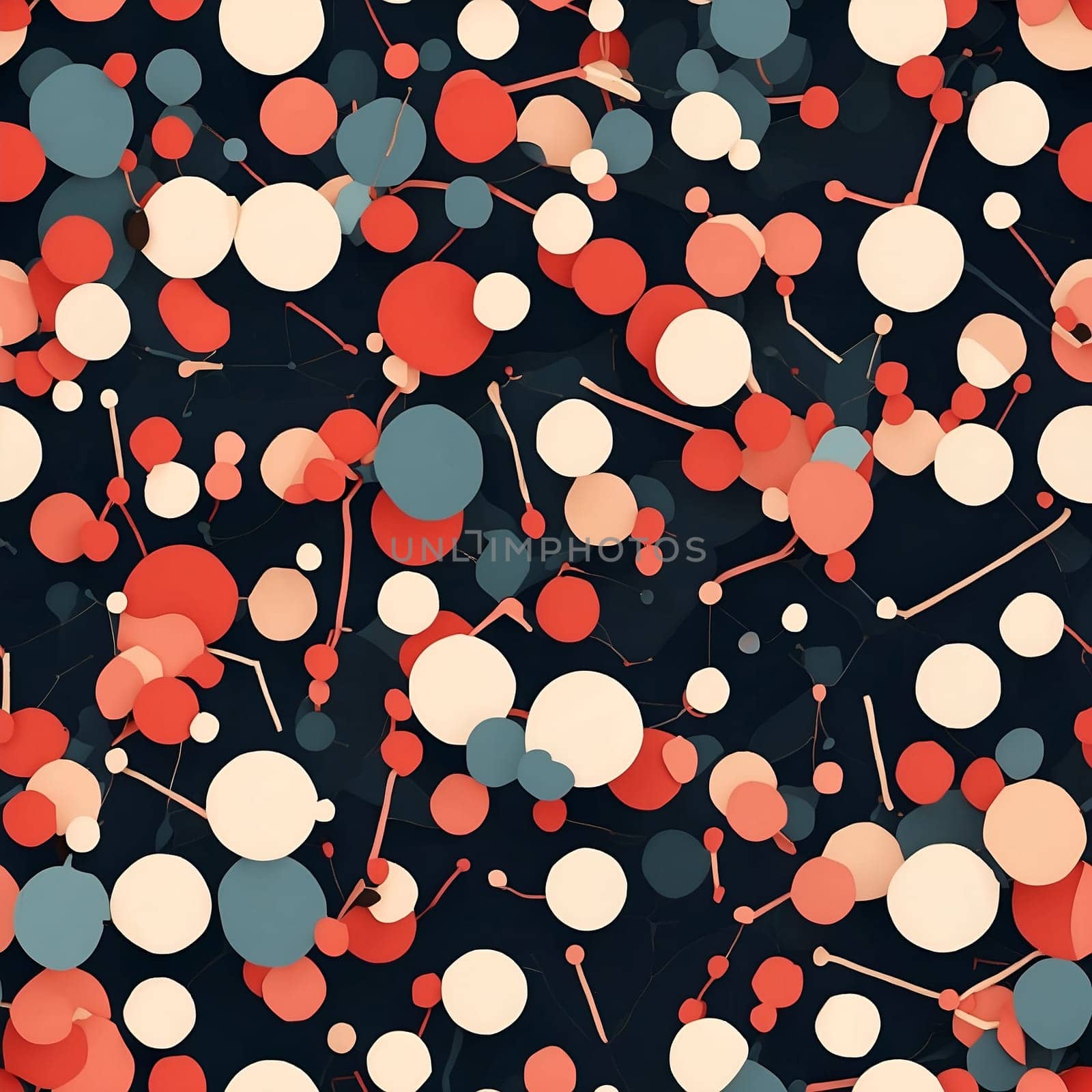 Red, White, and Blue Balloons Floating in the Air. Generative AI. by artofphoto