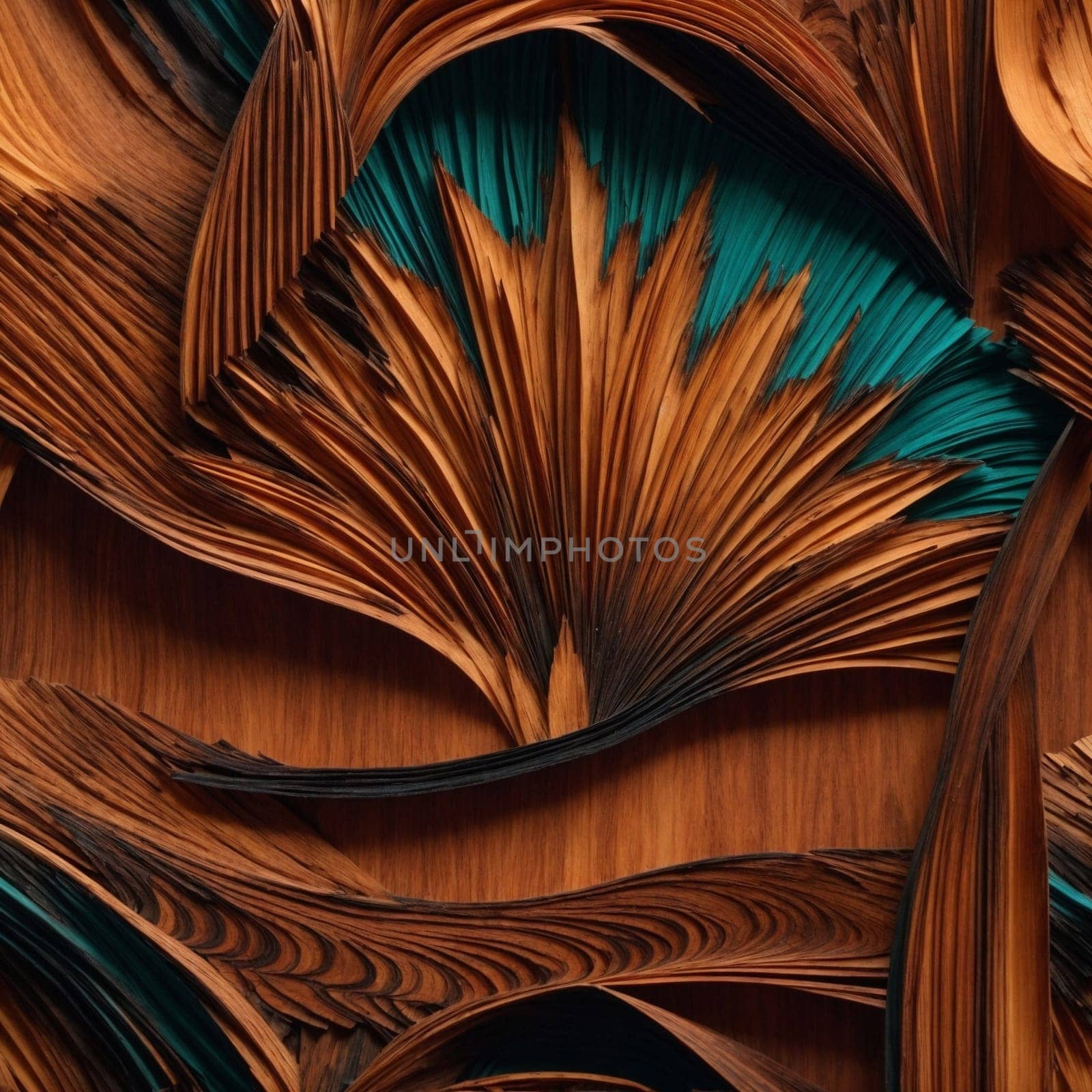 Close Up View of a Wooden Wall. Generative AI. by artofphoto