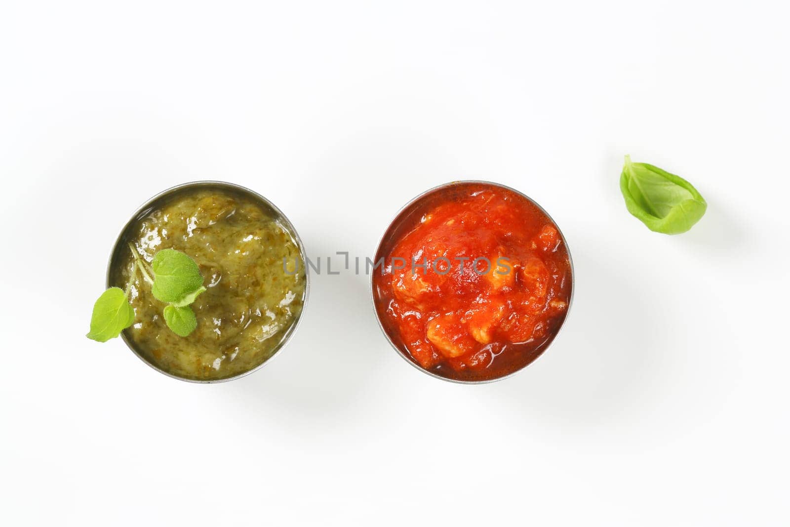 Basil pesto and tomato salsa by Digifoodstock