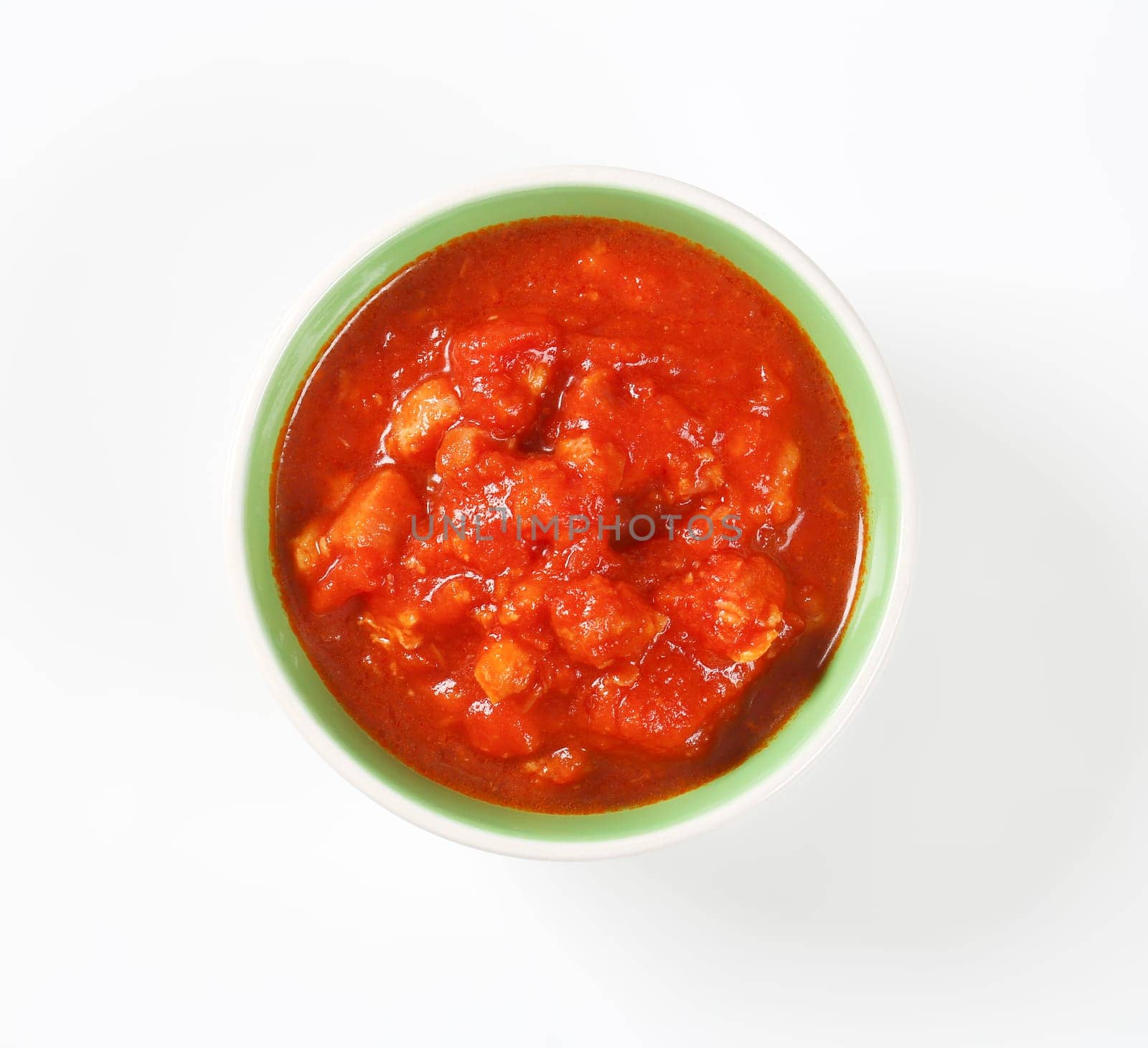 Bowl of  roasted tomato salsa