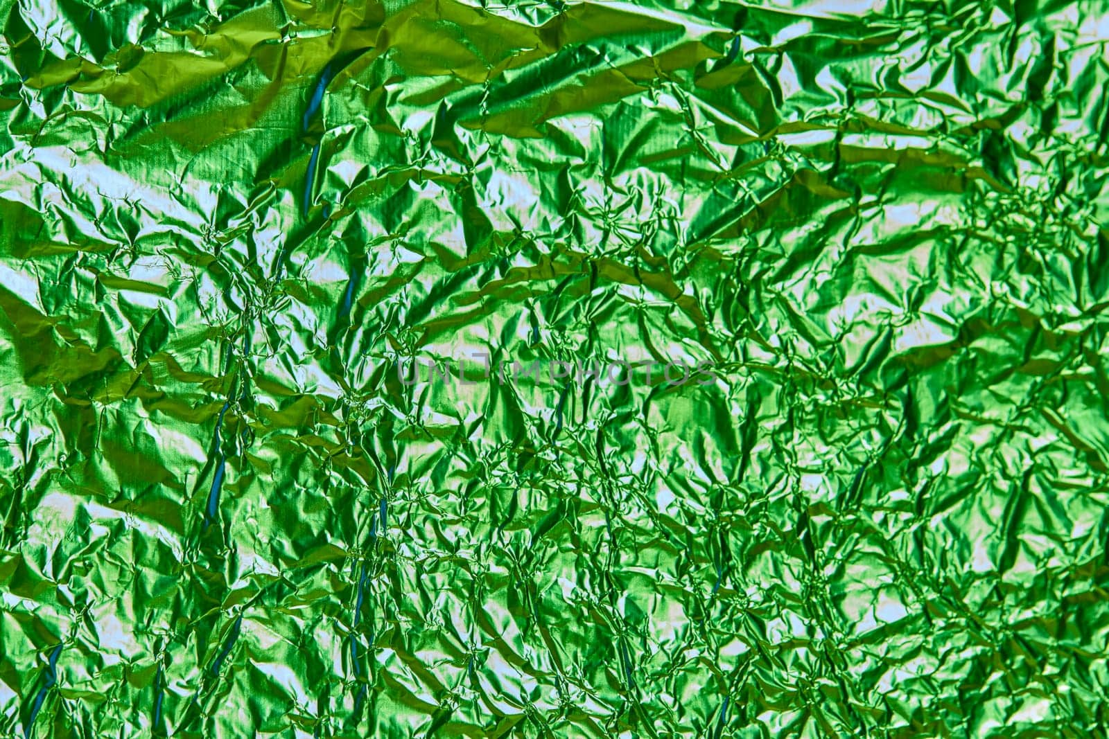 texture of mint foil in green light