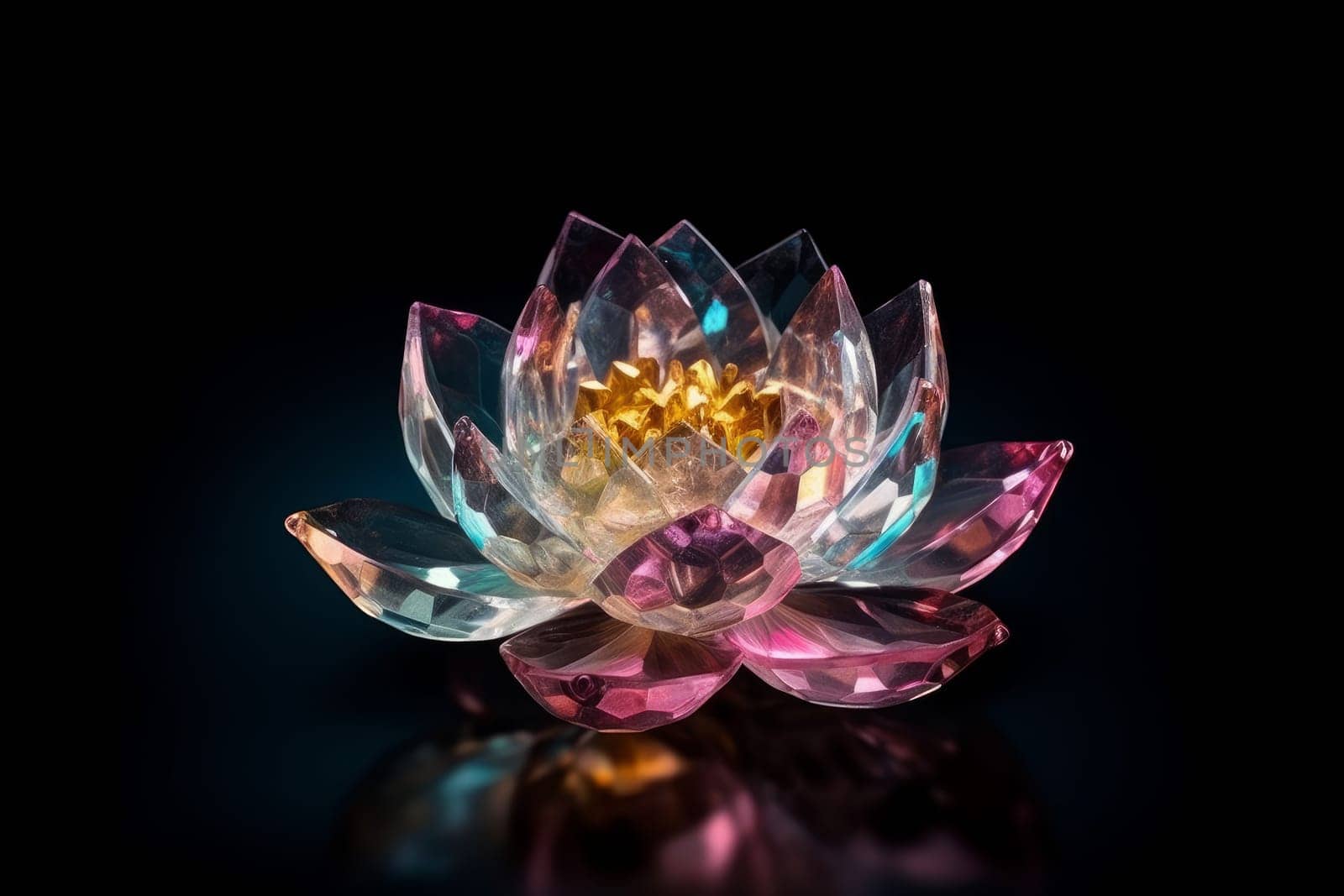 Mystical iced lotus. Generate Ai by ylivdesign