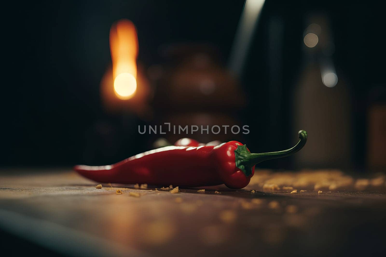 Chili pepper cinematic. Mexican food. Generate Ai