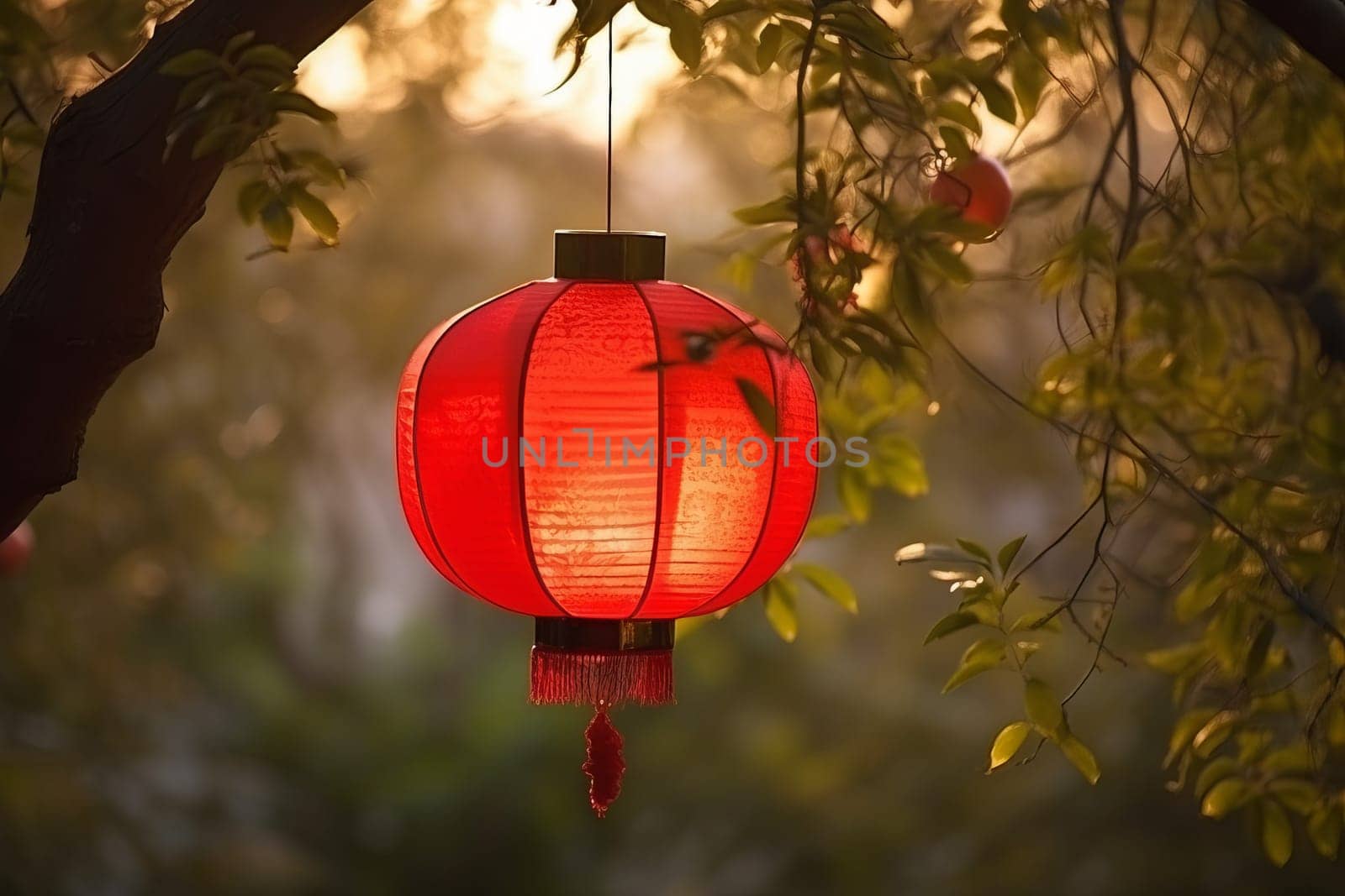 Chinese lantern light. Generate Ai by ylivdesign