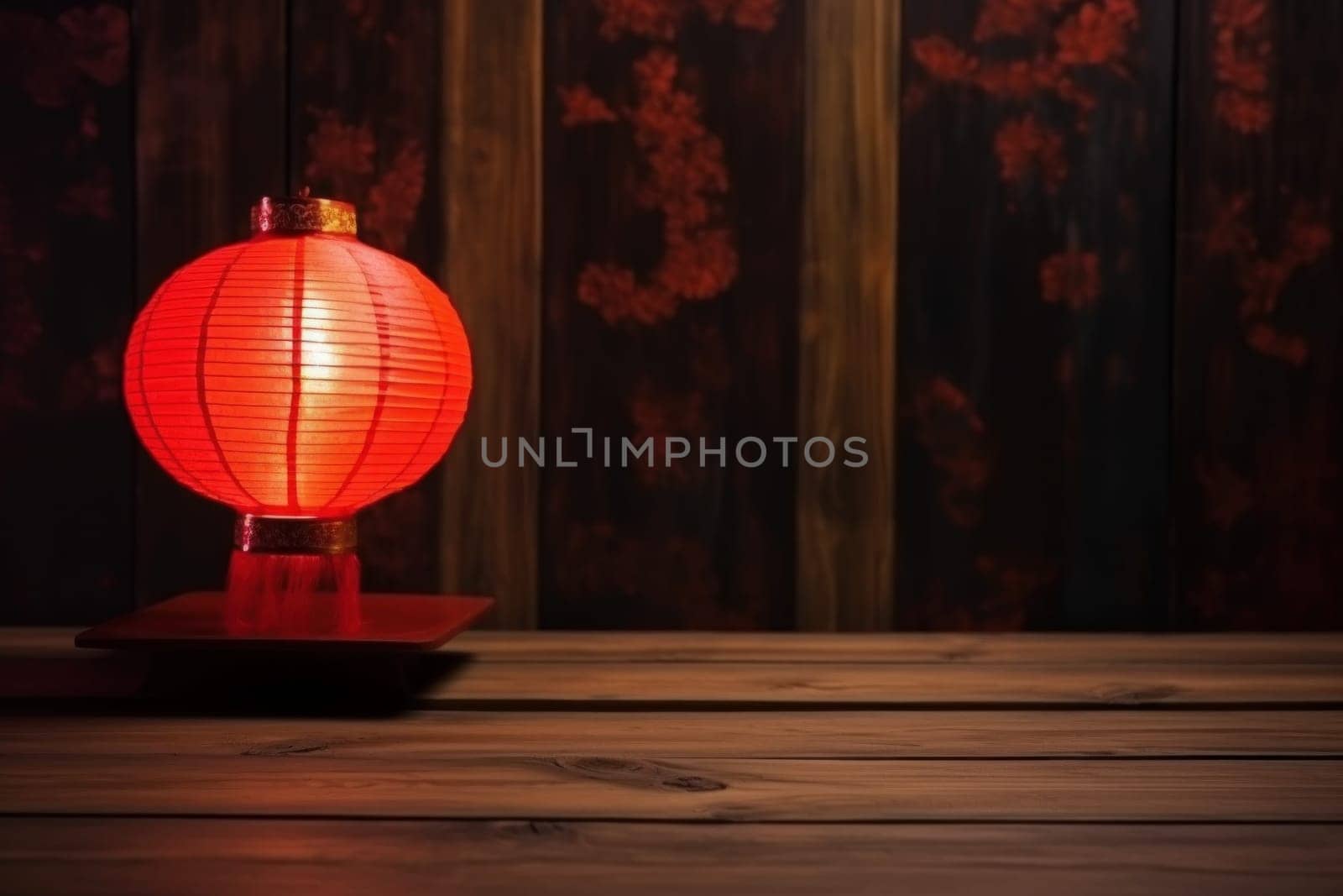 Interior chinese lanterne. Aisan culture. Generate Ai