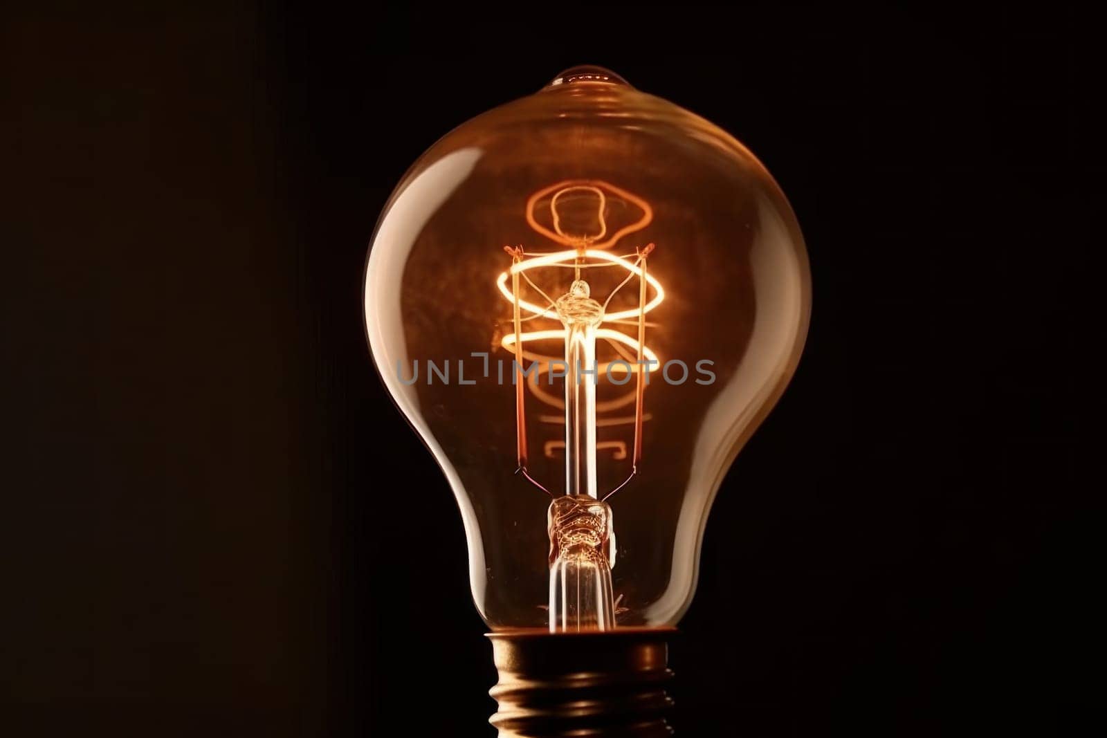 Edisson bulb. Retro filament lamp. Generate Ai