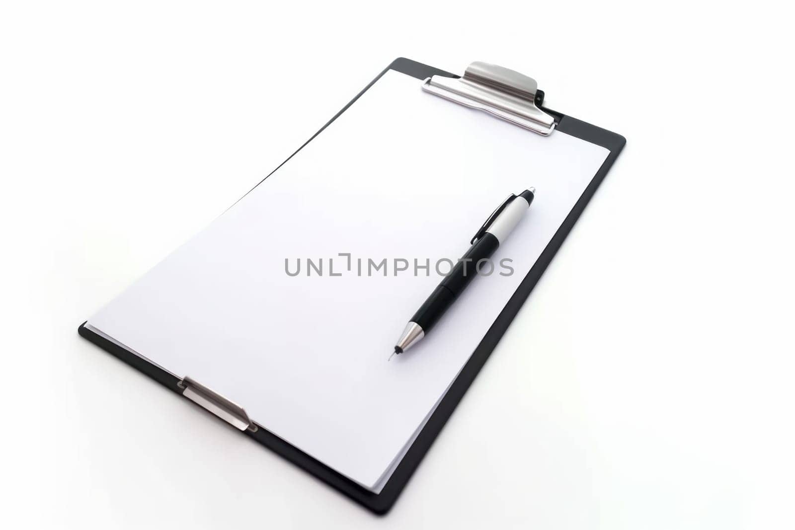 Clipboard pen. Checklist office template. Generate Ai