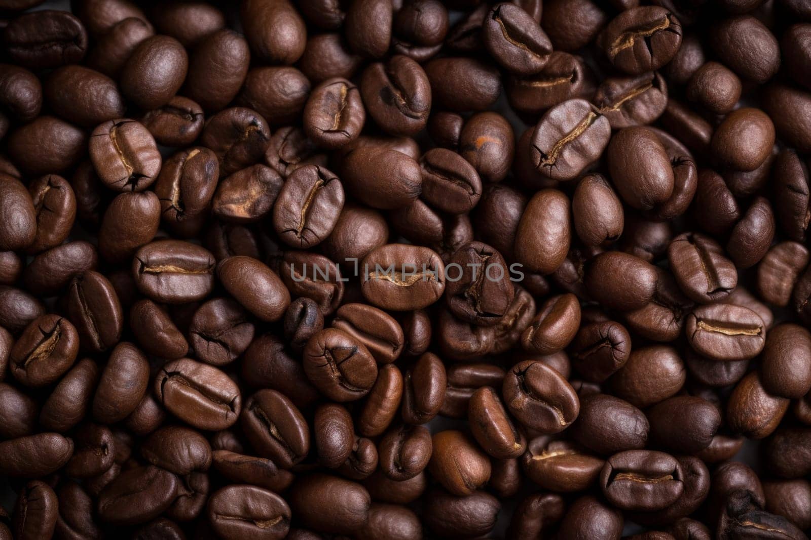 Coffee beans dark background. Generate Ai by ylivdesign