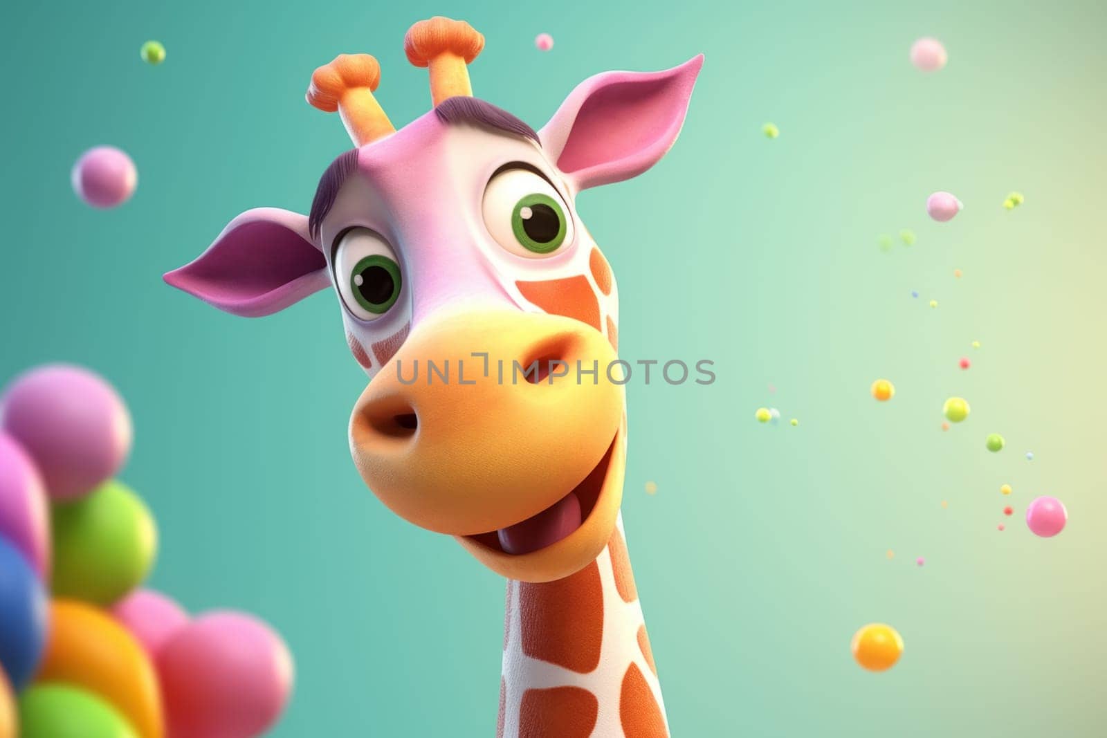 Cute giraffe character. Generate Ai by ylivdesign