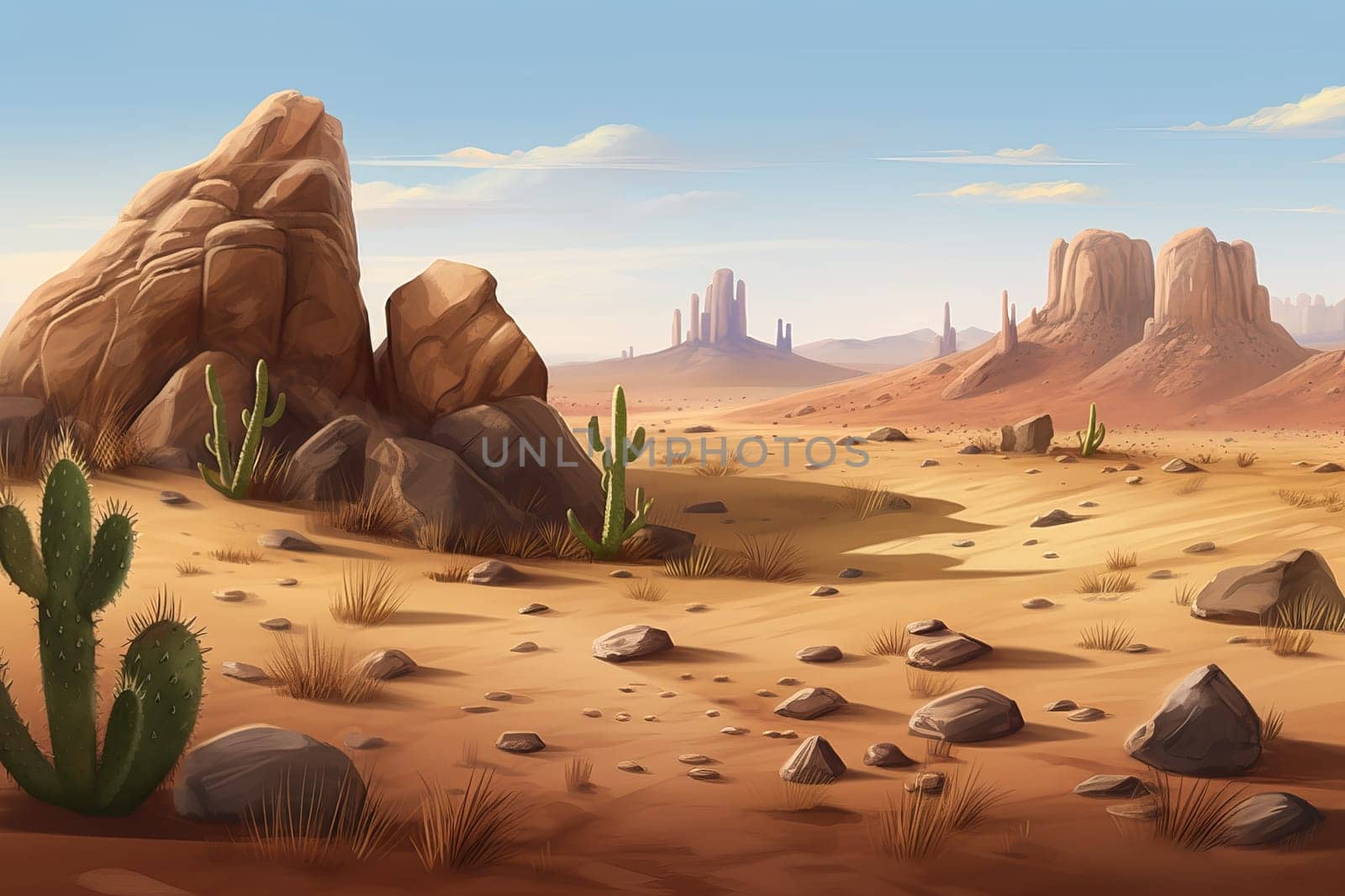 Nature desert landscape. Generate Ai by ylivdesign