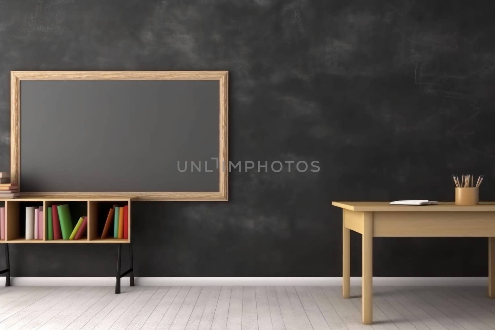 Empty classroom. Generate Ai by ylivdesign