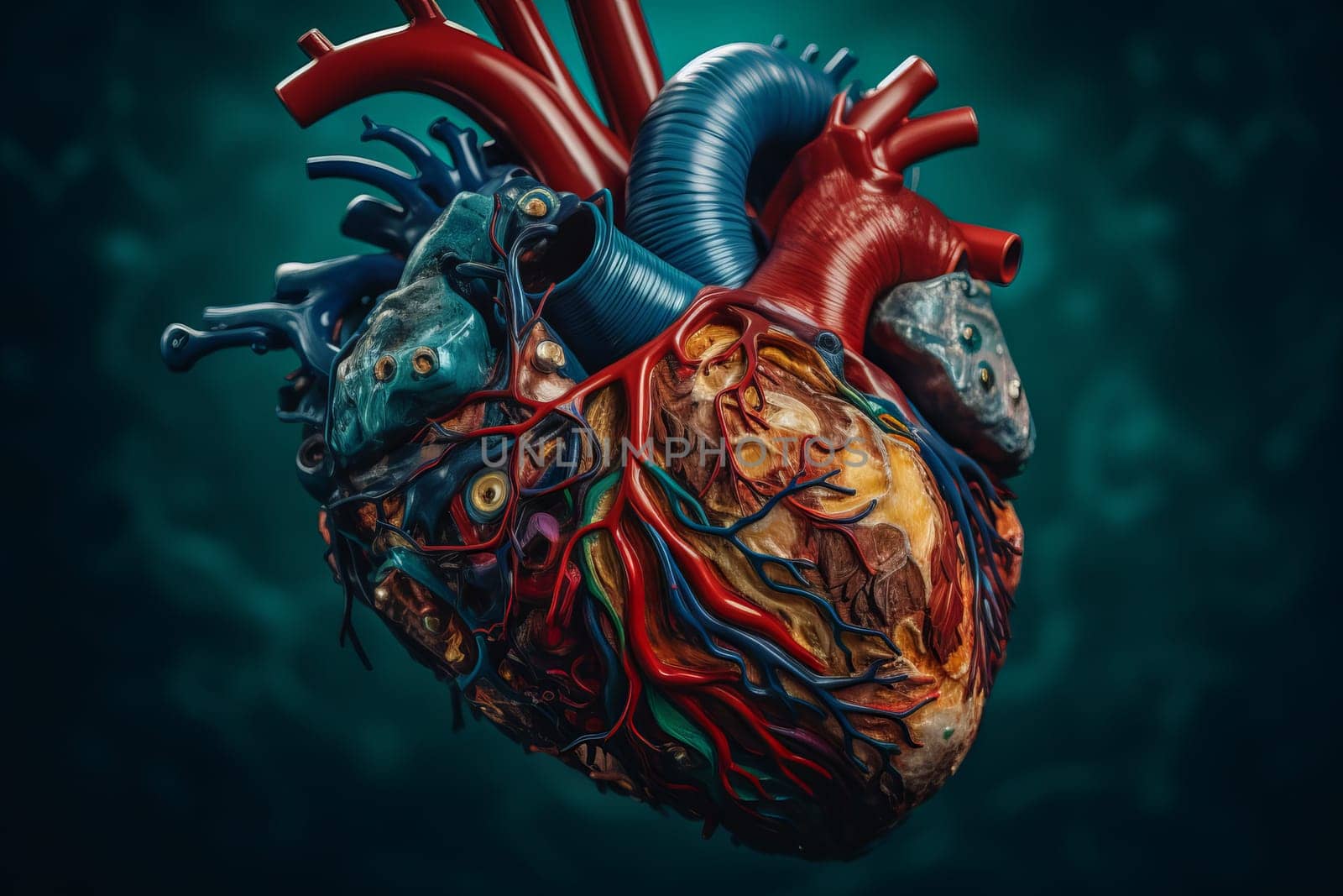 Realistic heart. Generate Ai by ylivdesign