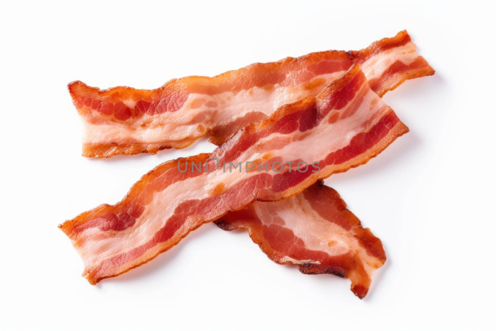 Fresh bacon food. Generate Ai by ylivdesign