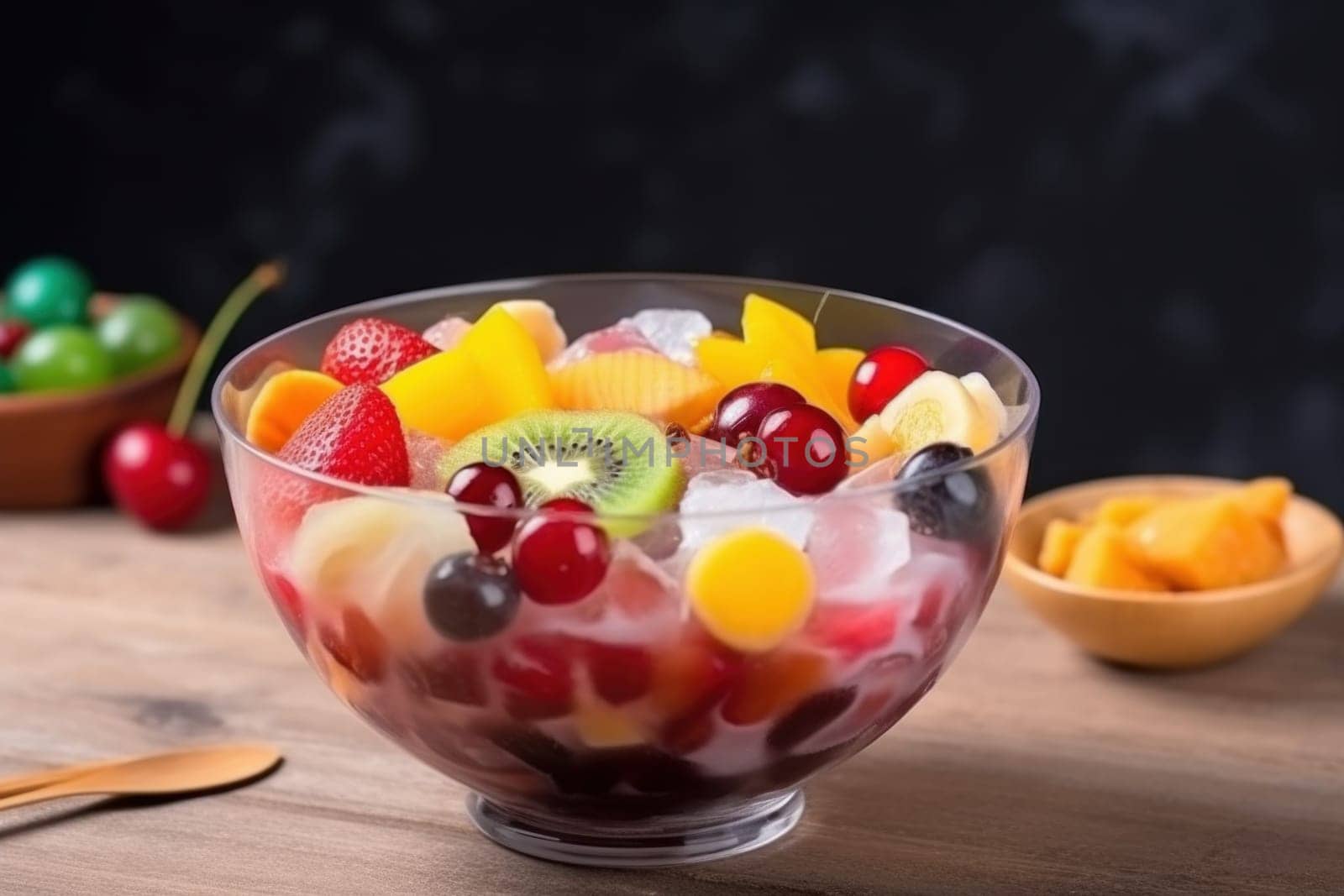 Fruit cocktail salad. Generate Ai by ylivdesign