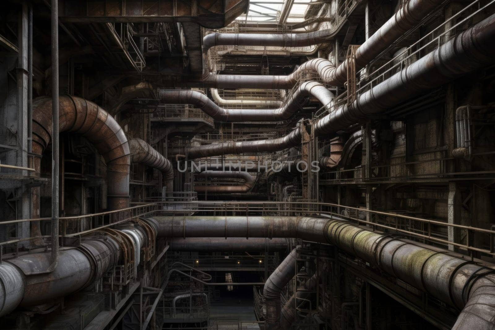 Large scale pipe engineer. Generate Ai by ylivdesign