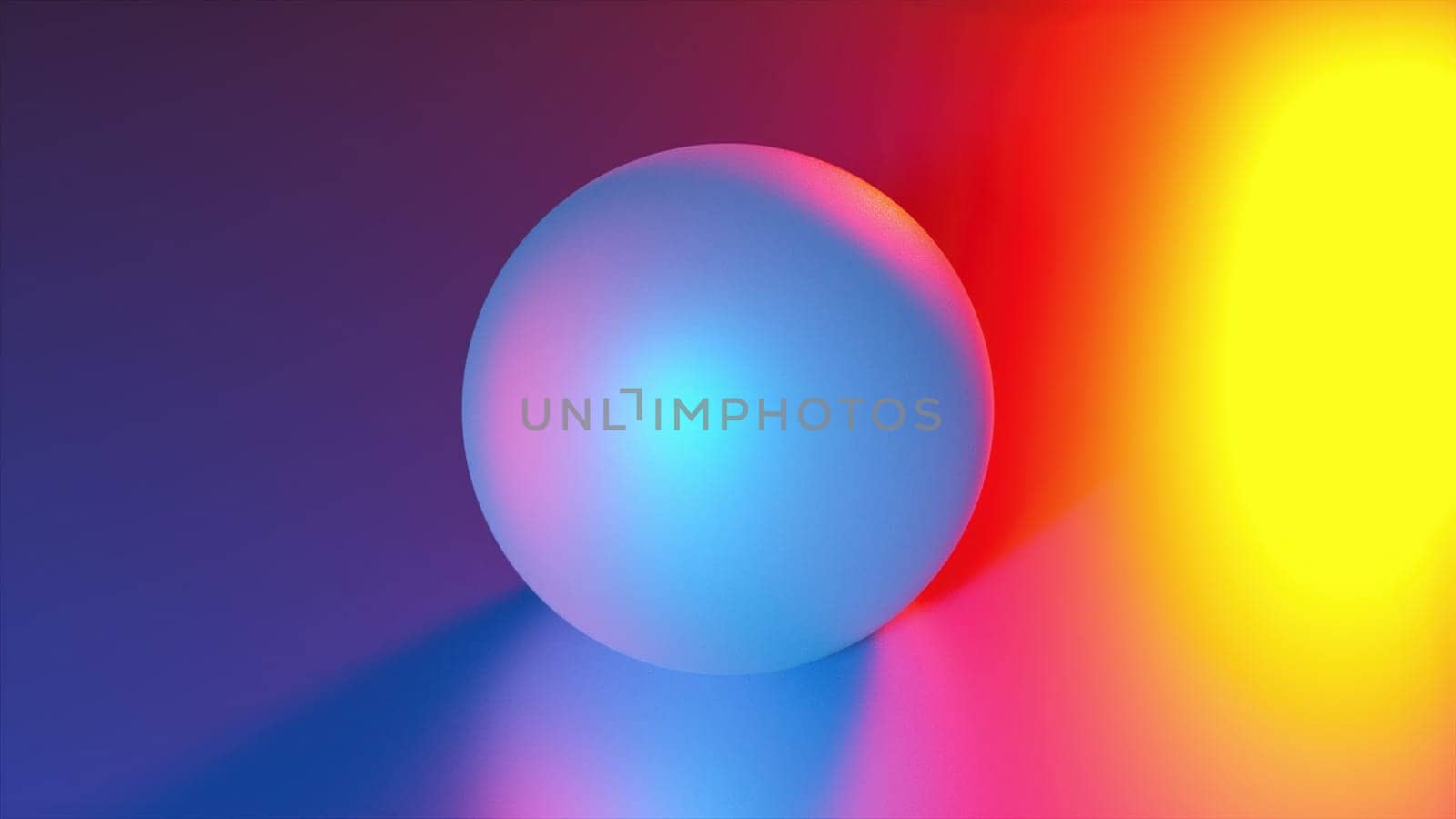 Orange and blue sphere. Computer generated 3d render