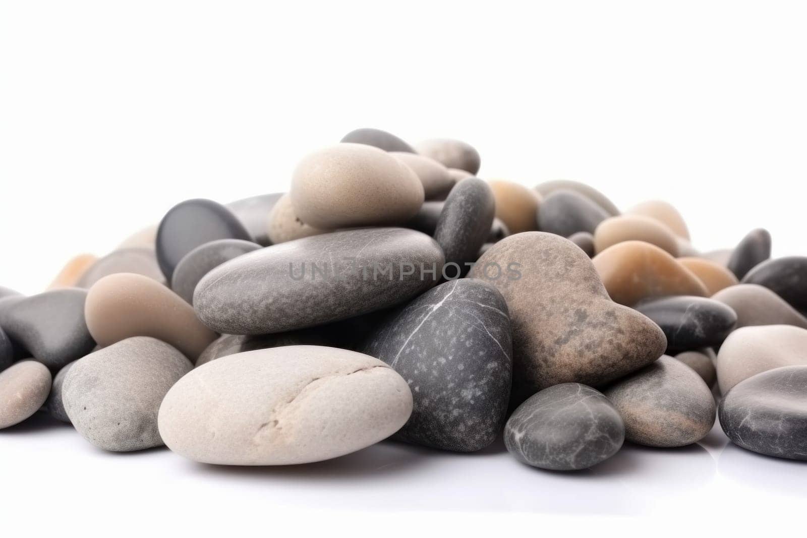 River stones. Generate Ai by ylivdesign