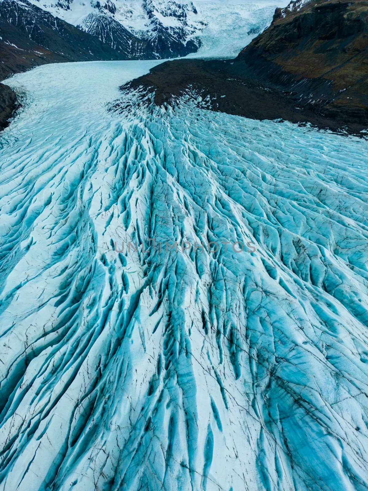 Aerial view of glacier ice cap by DCStudio