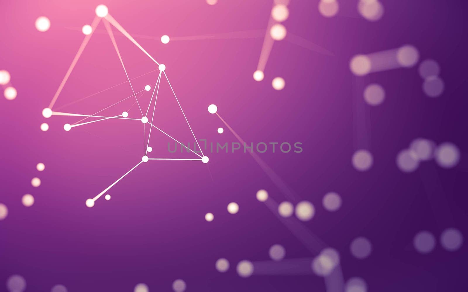 Abstract background. Molecules technology with polygonal shapes, connecting dots and lines. Connection structure. Big data visualization.  by teerawit