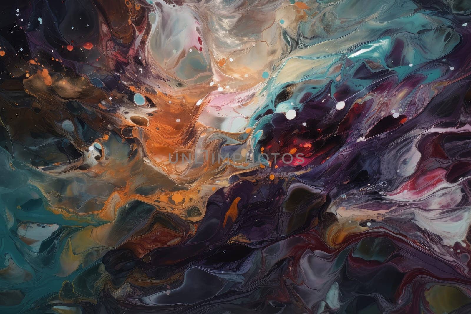 Mystical flowing acrylic. Liquid splash. Generate Ai